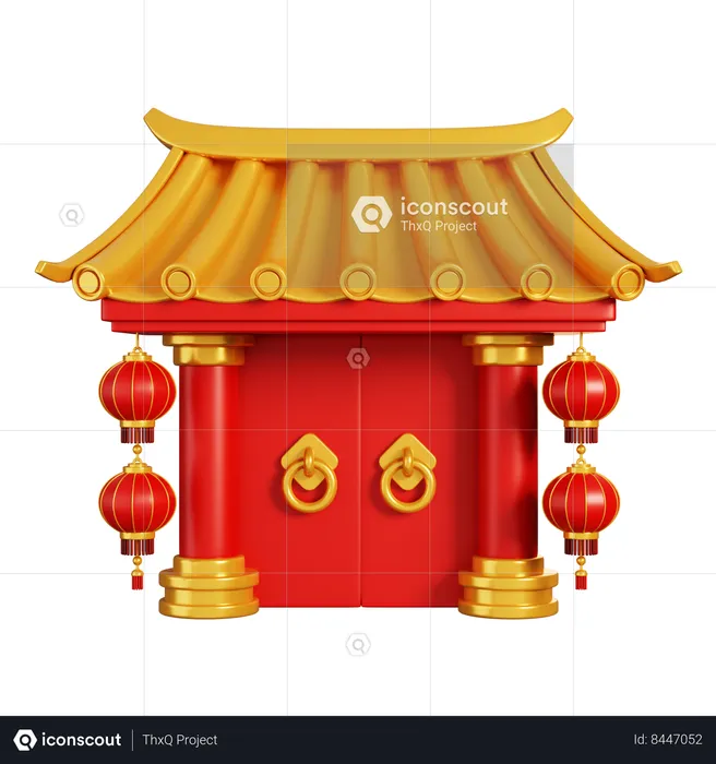 Chinese Gate  3D Icon