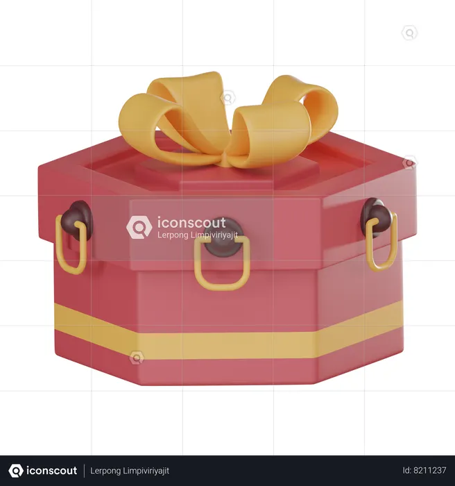 Chinese Gift Box  3D Icon