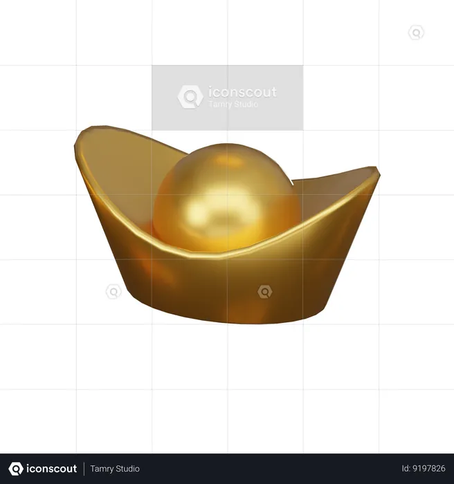 Chinese Gold  3D Icon
