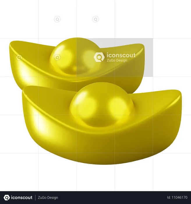 Chinese Gold  3D Icon