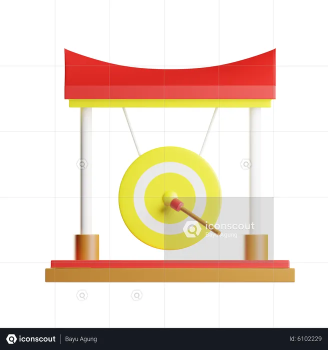 Chinese Gong  3D Icon