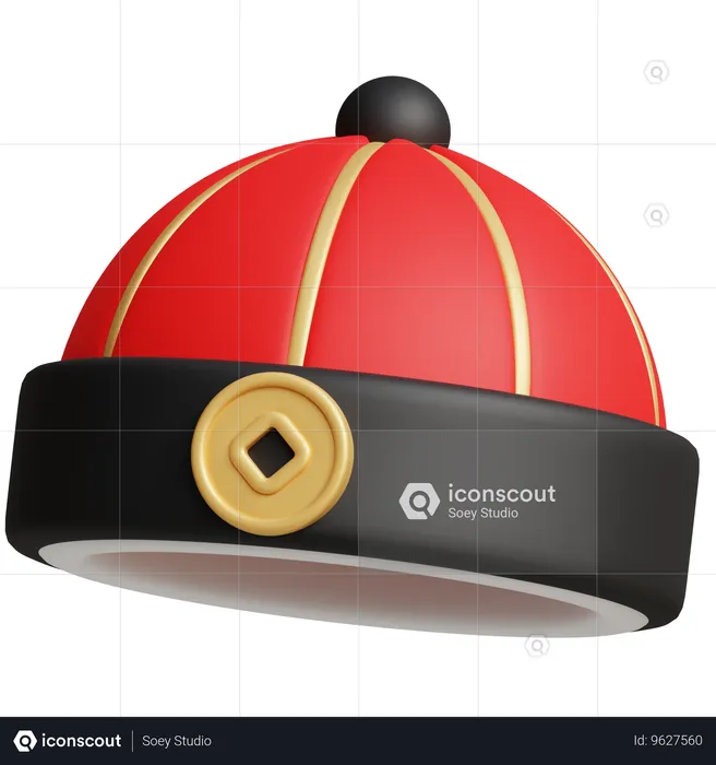 Chinese Hat  3D Icon