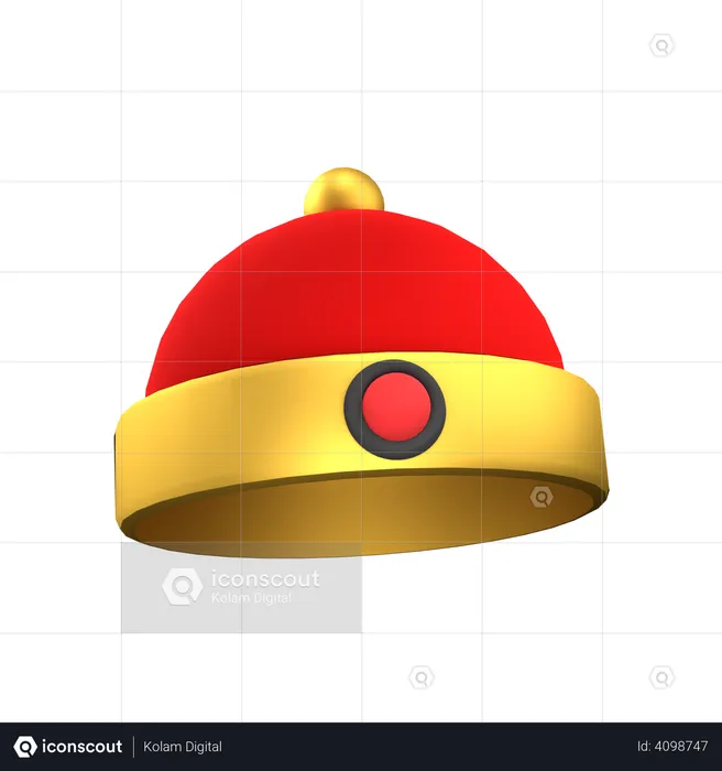 Chinese Hat  3D Illustration