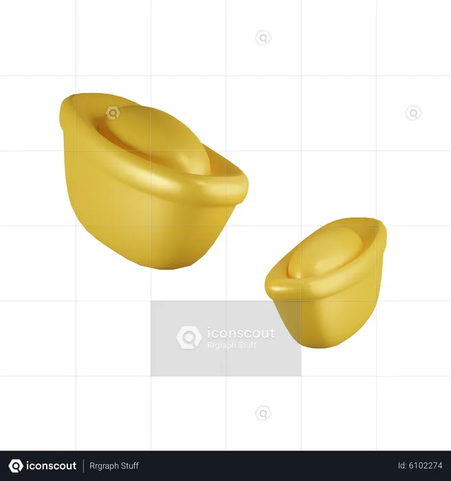 Chinese Ingot  3D Icon