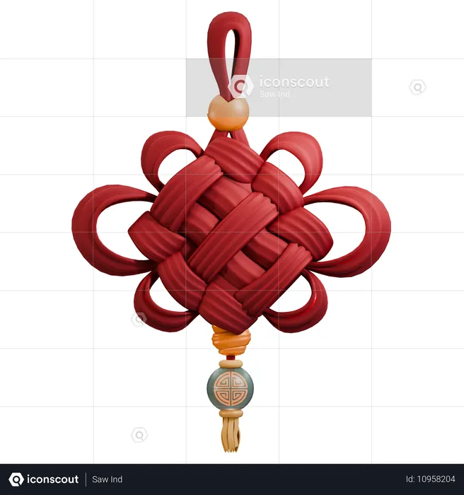 Chinese Knot Decoration  3D Icon