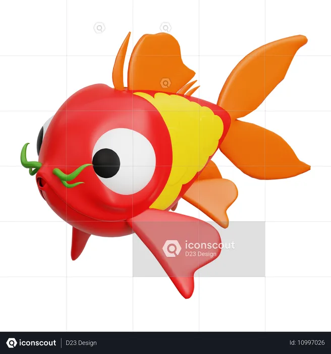 Chinese Koi Fish  3D Icon