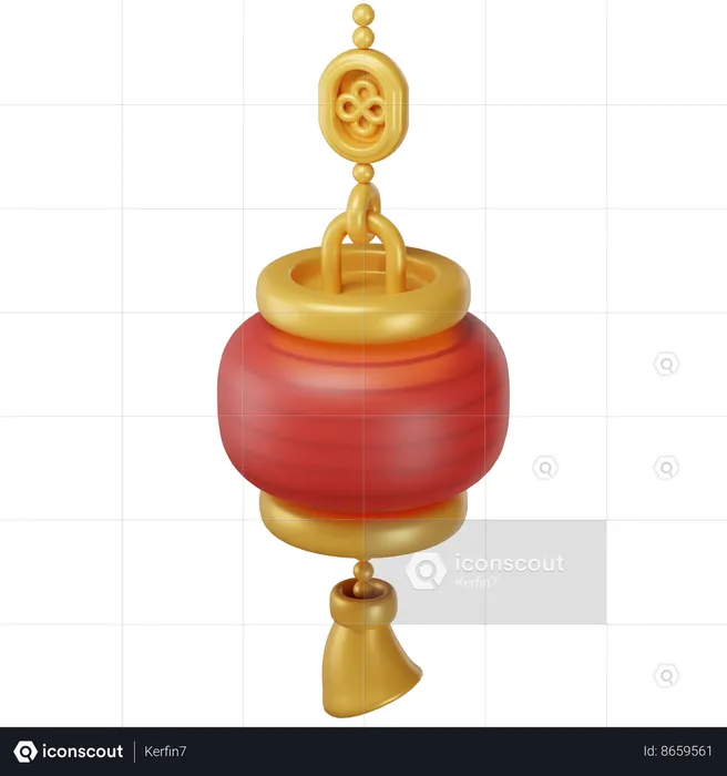 Chinese Lamp  3D Icon