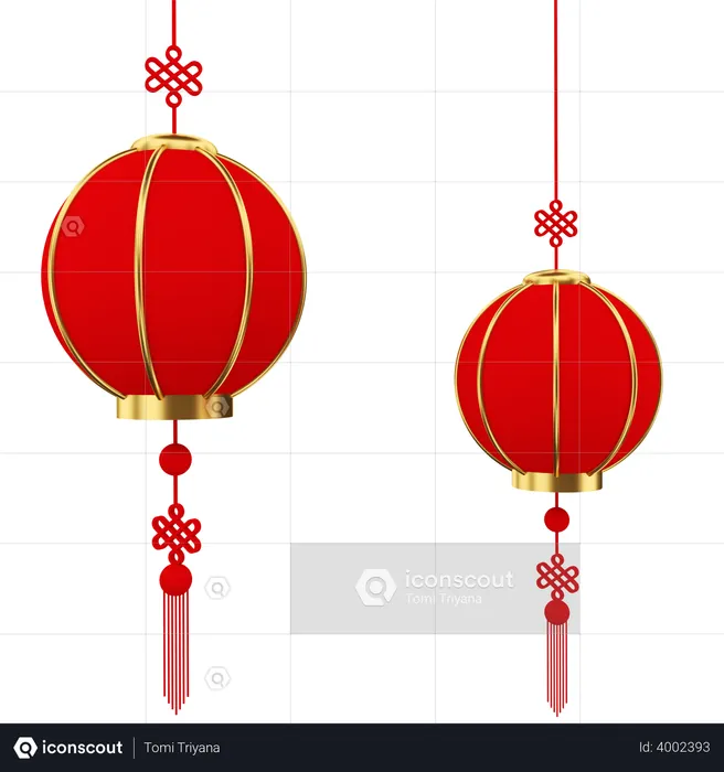 Chinese Lampion  3D Illustration