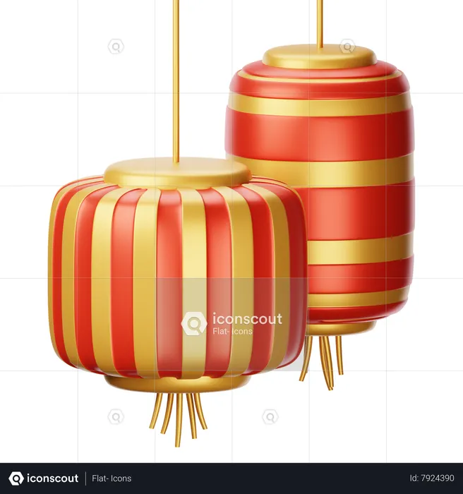 Chinese Lantern  3D Icon