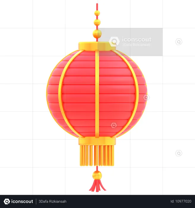 Chinese Lantern  3D Icon