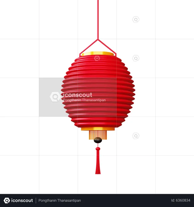 Chinese Lantern  3D Icon