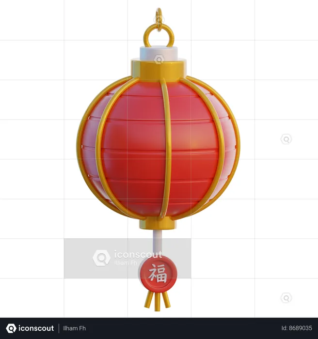 Chinese Lantern  3D Icon