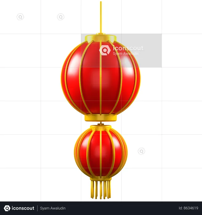 Chinese Lantern  3D Icon