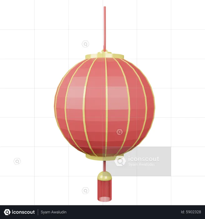 Chinese Lantern  3D Icon