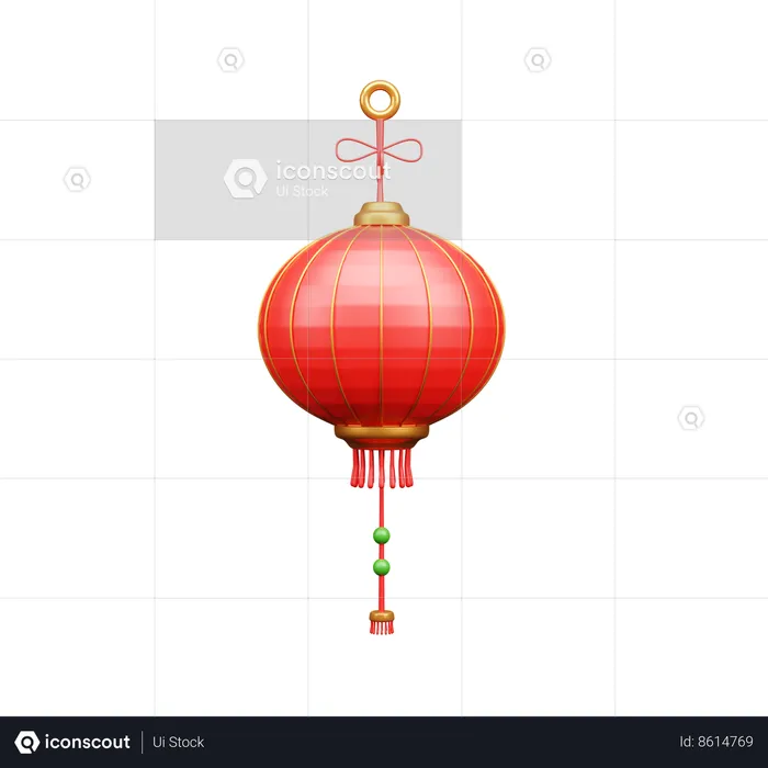 Chinese Lantern  3D Icon