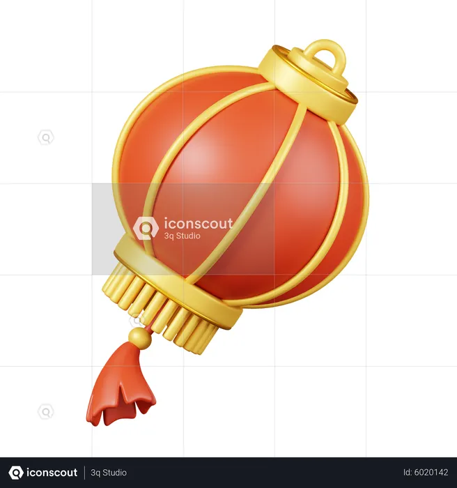 Chinese Lantern  3D Icon