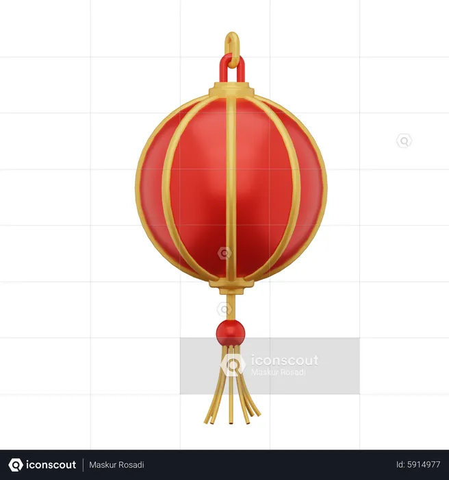 Chinese Lantern  3D Icon