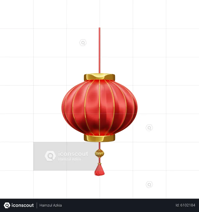 Chinese Lantern  3D Icon