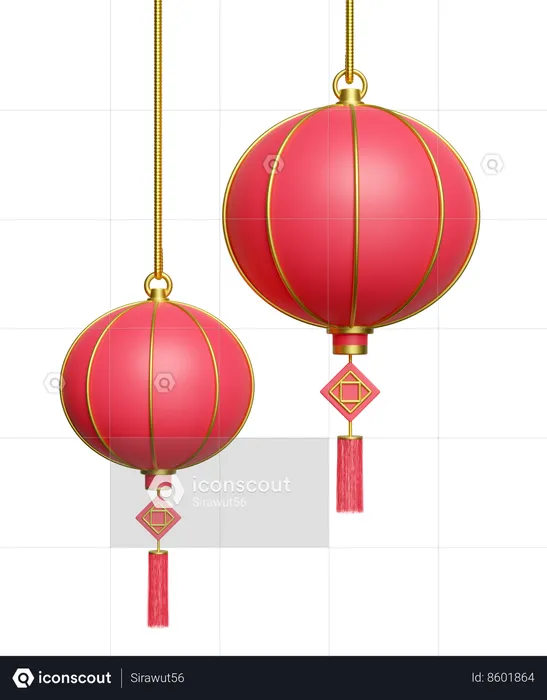 Chinese Lantern  3D Icon