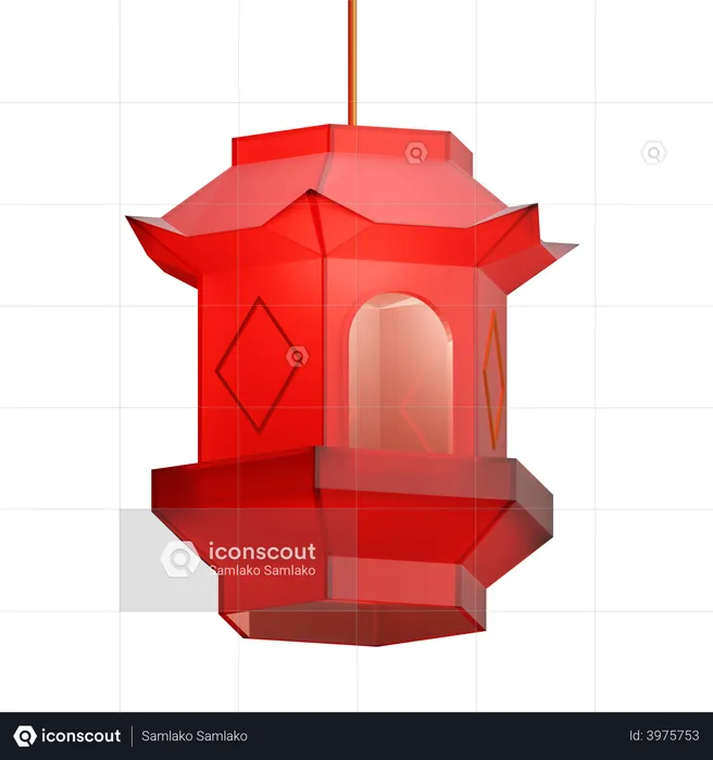 Chinese Lantern  3D Illustration