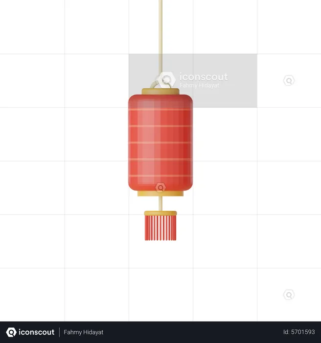 Chinese Lantern  3D Icon