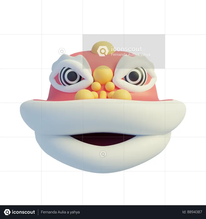 Chinese Lion Dance  3D Icon