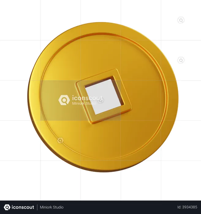 Chinese Lucky Coin  3D Icon