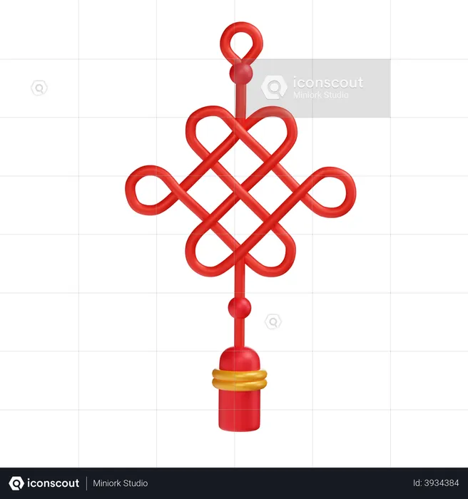 Chinese Lucky Knot  3D Icon