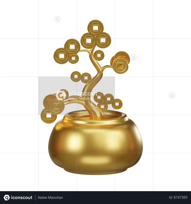 Chinese Money Tree  3D Icon