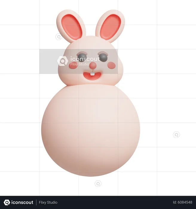 Chinese New Year Bunny  3D Icon