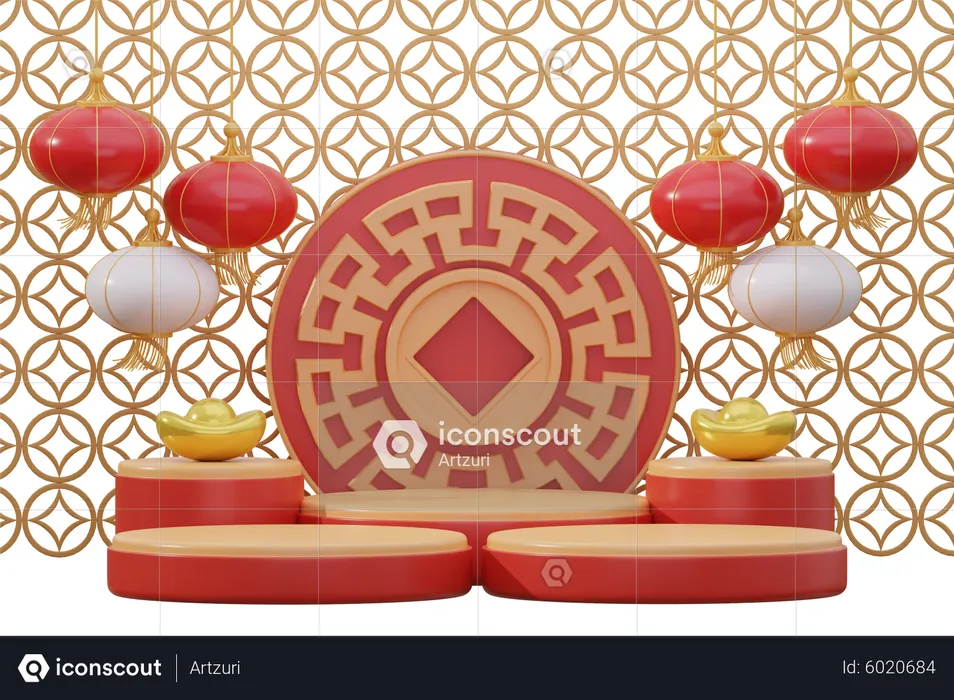 Chinese new year celebration  3D Icon