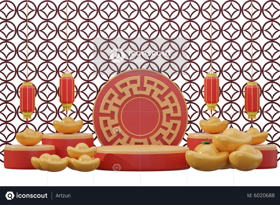Chinese new year decoration  3D Icon