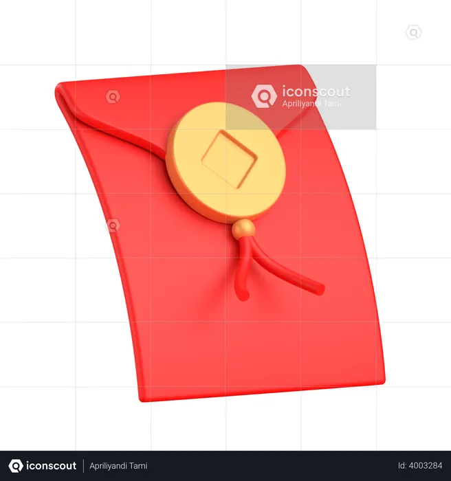 Chinese new year envelope  3D Illustration