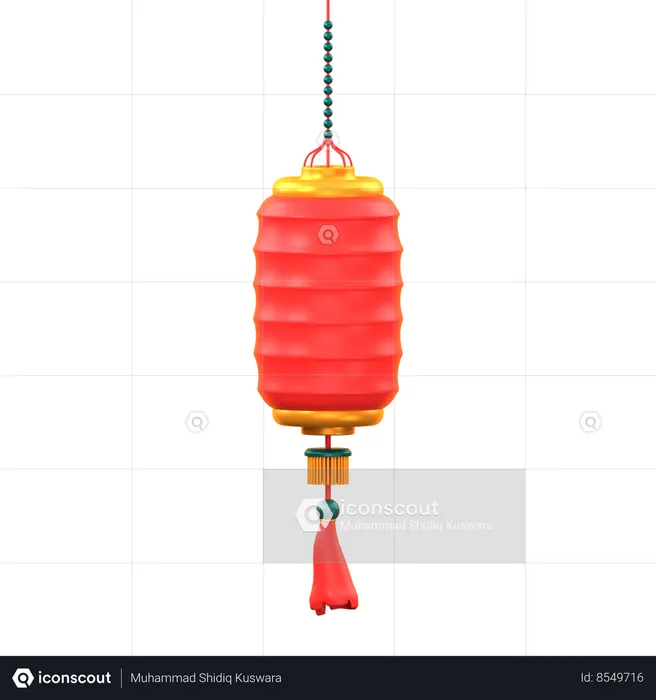 Chinese New Year lantern  3D Icon