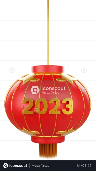 Chinese New Year Lantern  3D Icon