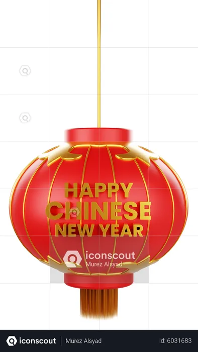 Chinese New Year Lantern  3D Icon