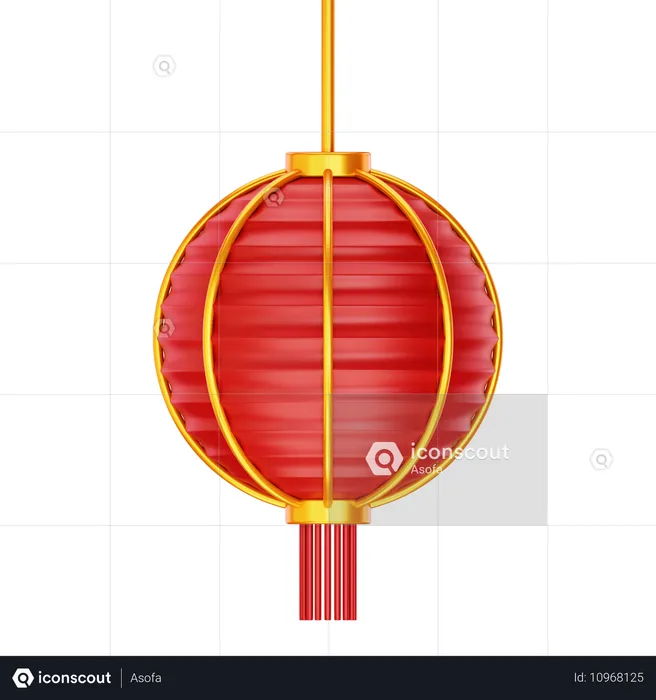 Chinese New Year Lantern  3D Icon