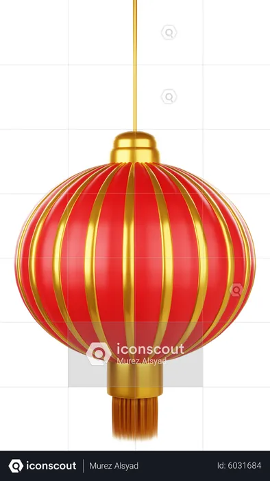 Chinese New Year Lantern  3D Icon