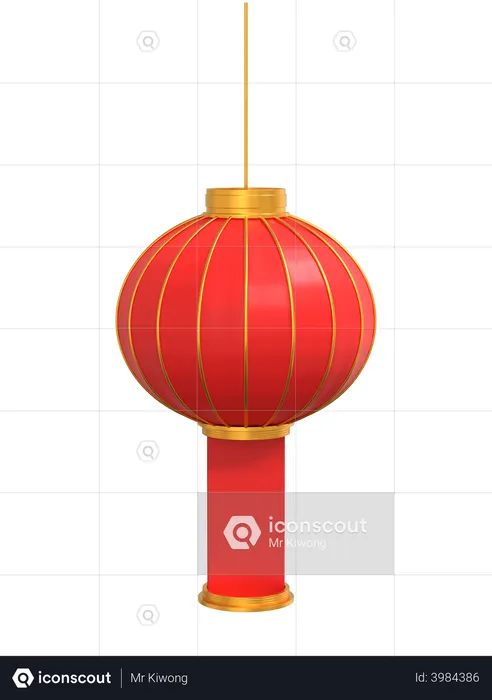 Chinese new year lantern  3D Illustration