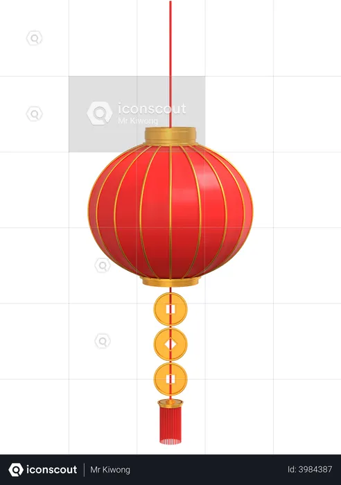 Chinese new year lantern  3D Illustration
