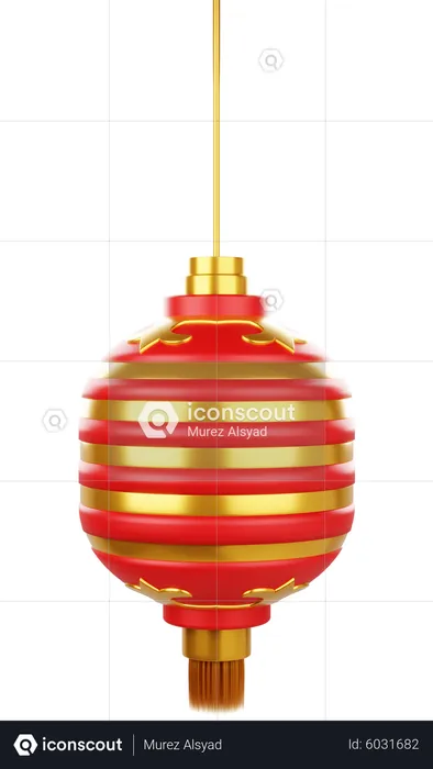 Chinese New Year Lantern  3D Icon
