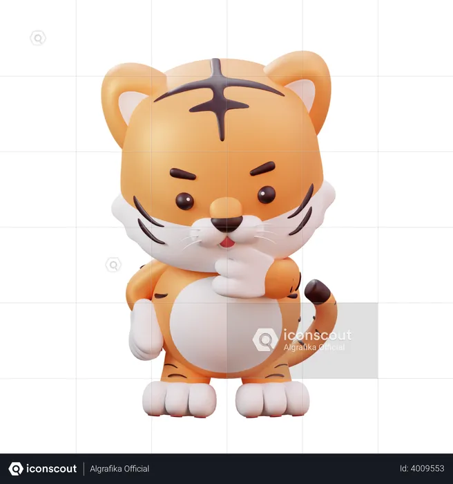 Chinese New Year Mascot Tiger  3D Illustration