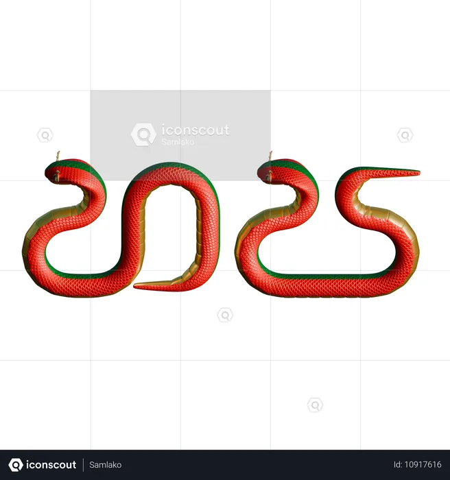 Chinese New Year Of Serpent  3D Icon