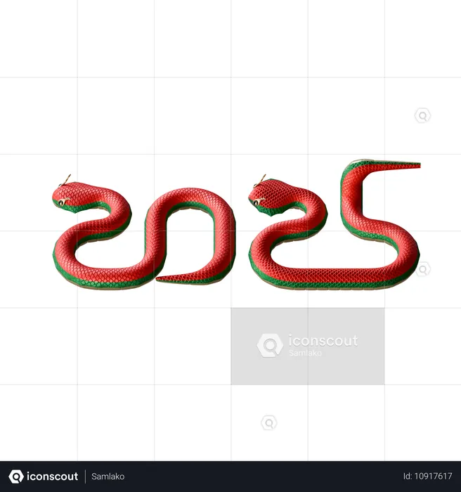 Chinese New Year Of Snake  3D Icon