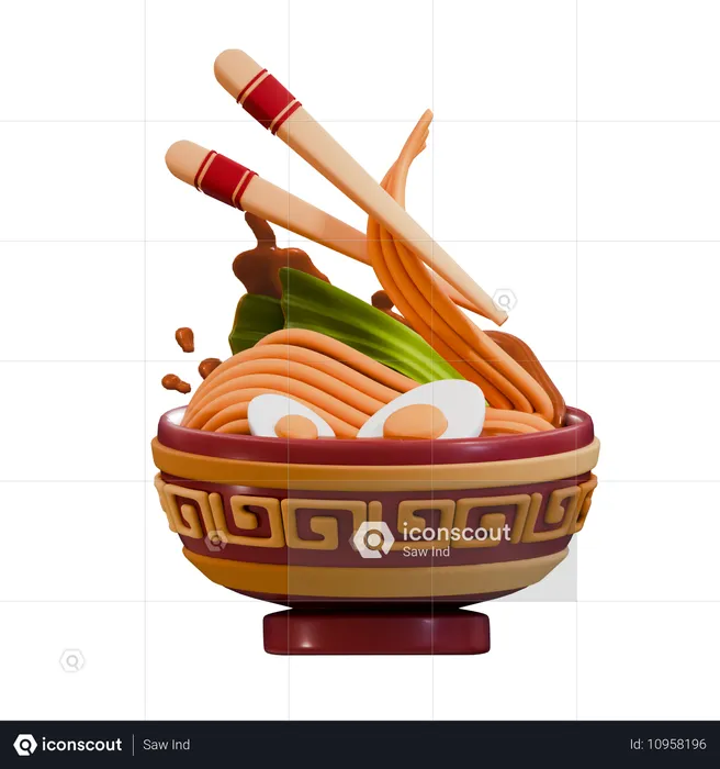 中華麺  3D Icon