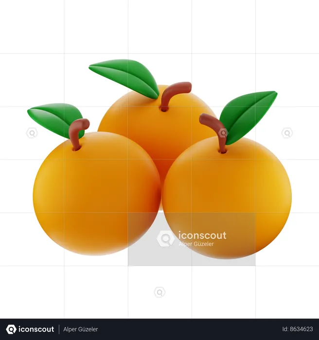 Chinese Oranges  3D Icon