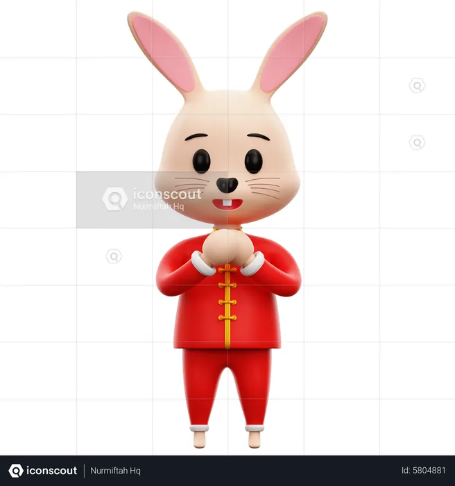 Chinese Rabbit  3D Icon