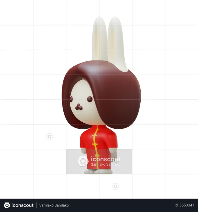 Chinese Rabbit  3D Icon