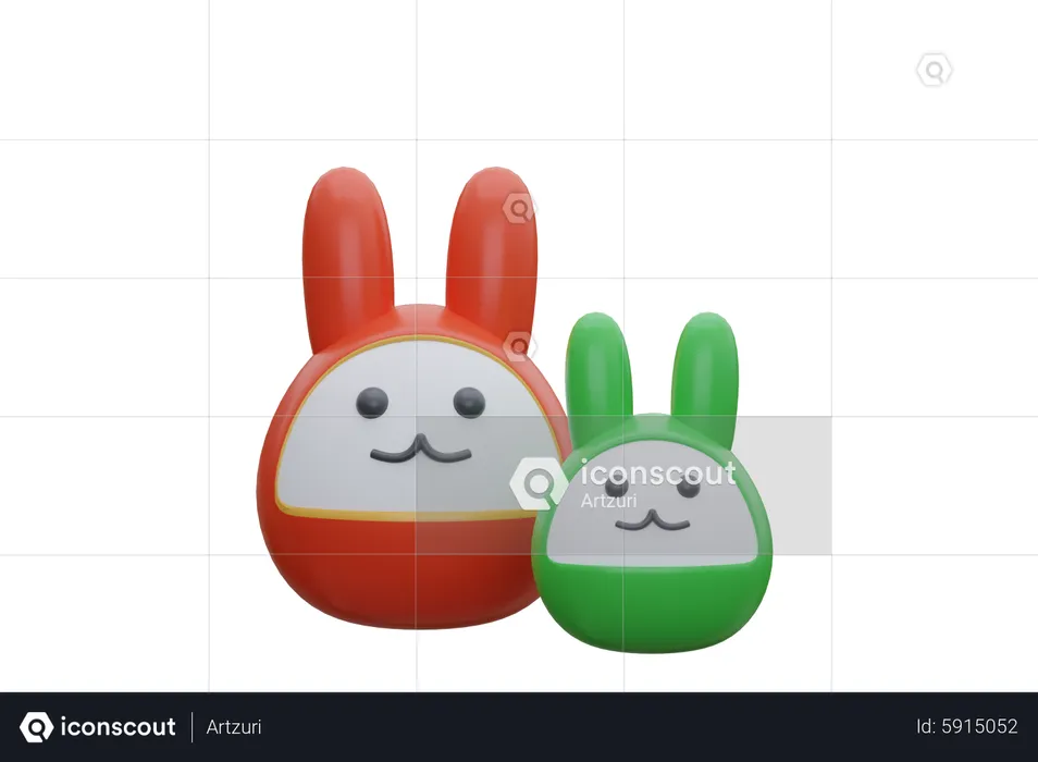 Chinese Rabbit Statue  3D Icon