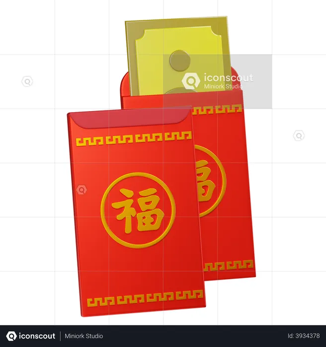Chinese Red Envelope  3D Icon